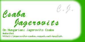 csaba jagerovits business card